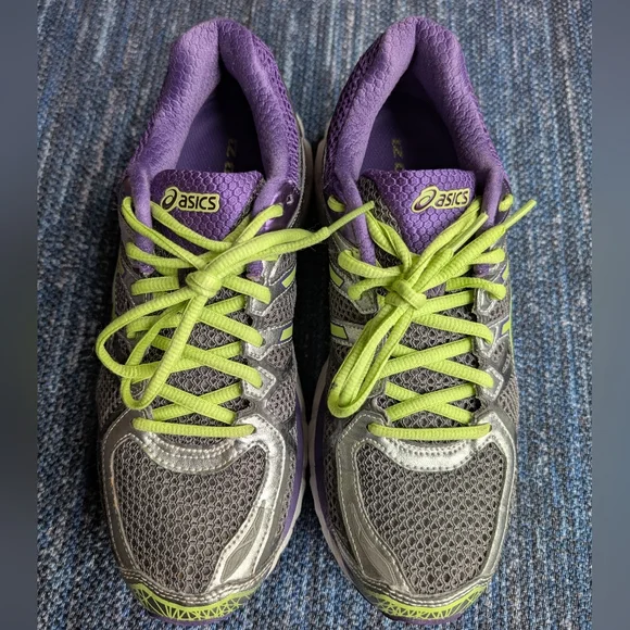 Asics Gel Kayano 21 Running Shoes, Purple Grey Green, Size Women's 9 - Picture 2 of 9